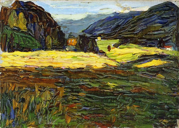 Kochel - Landscape with Manor 1902 Kandinsky Oil Painting